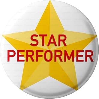 Lastwave Star Performer Pin Back Badges for Bags, STP-008