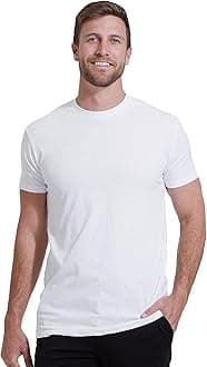 Mens T-Shirts – Short Sleeve Crew Neck T Shirts for Man, Cotton Blend Plain Novelty Men's T-Shirts