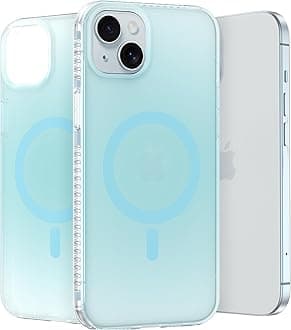 LONLI Hue - for iPhone 15 Plus Case [Compatible with Magsafe] - Frosted Blue - [10FT Drop Protection] [4 Airbag Cushioned Corners] - Cute, Unique and Aesthetic (2023)