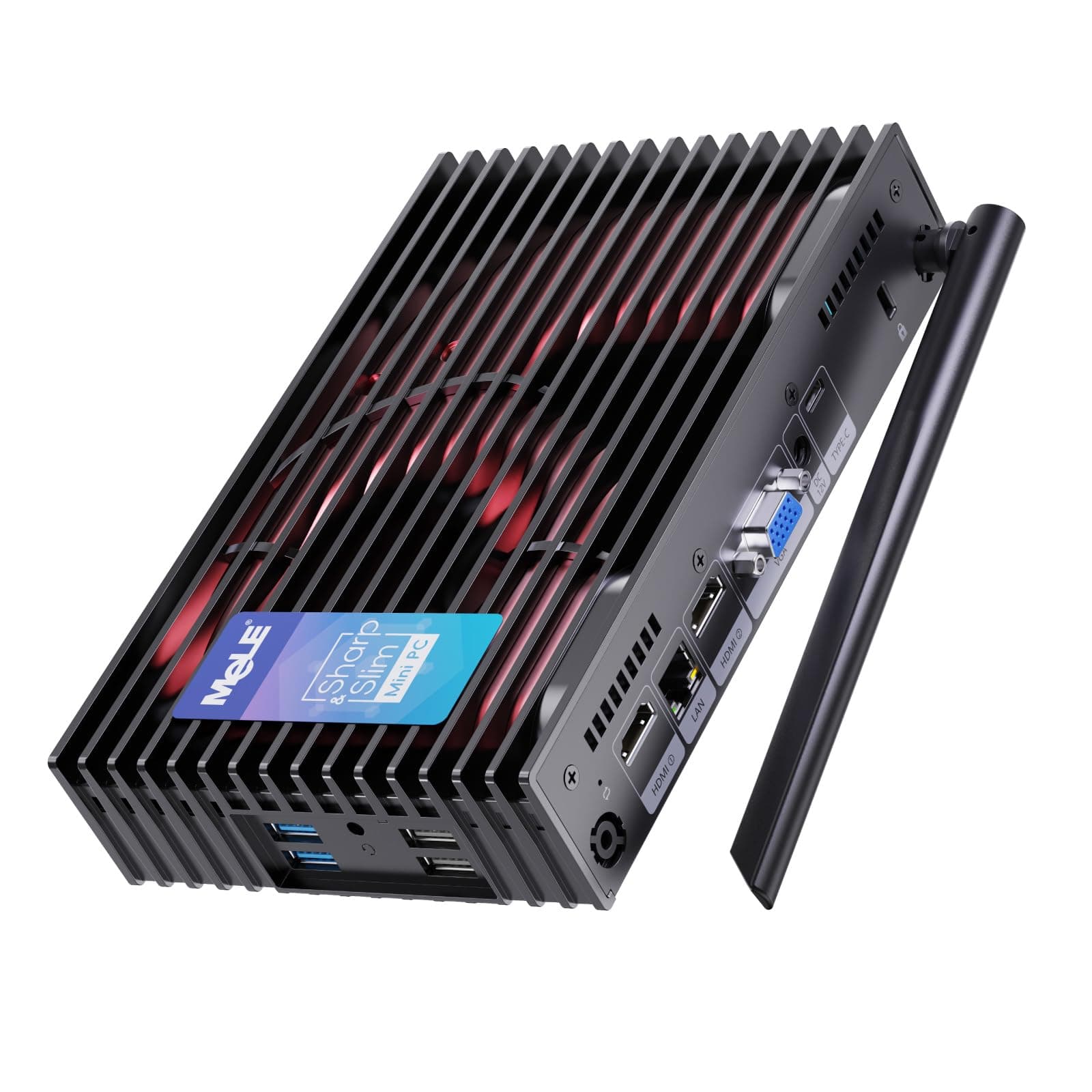 MeLE Mini PC Fanless PCG35HD N5105 Windows 11 Pro Micro Computer 8GB 128GB Small Desktop Server Three Monitor 4K WiFi5 Gigabit Ethernet BT5.2 PXE Unlock BIOS Auto Power on Industrial IoT Business