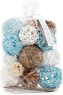 ANDALUCA Decorative Vase Filler Bag with Orbs, Balls (Aqua Blue)