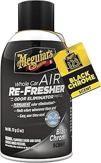 G181302 Whole Car Air Re-Fresher Odor Eliminator Mist, Black Chrome Scent, 2 oz