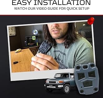 AJT Design ABS Plastic Keyfob Case for FJ Cruiser (2008-2014) | Key Fob Replacement Shell Only (No Electronics) | FJ Cruiser Accessories - Made in USA | Heritage Blue