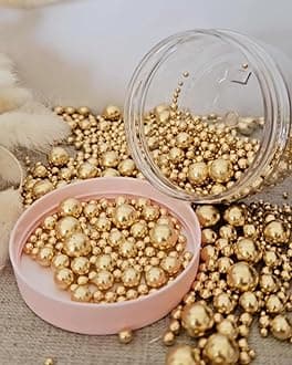 Metallic Gold Sugar Sprinkles (250g, Mixed)