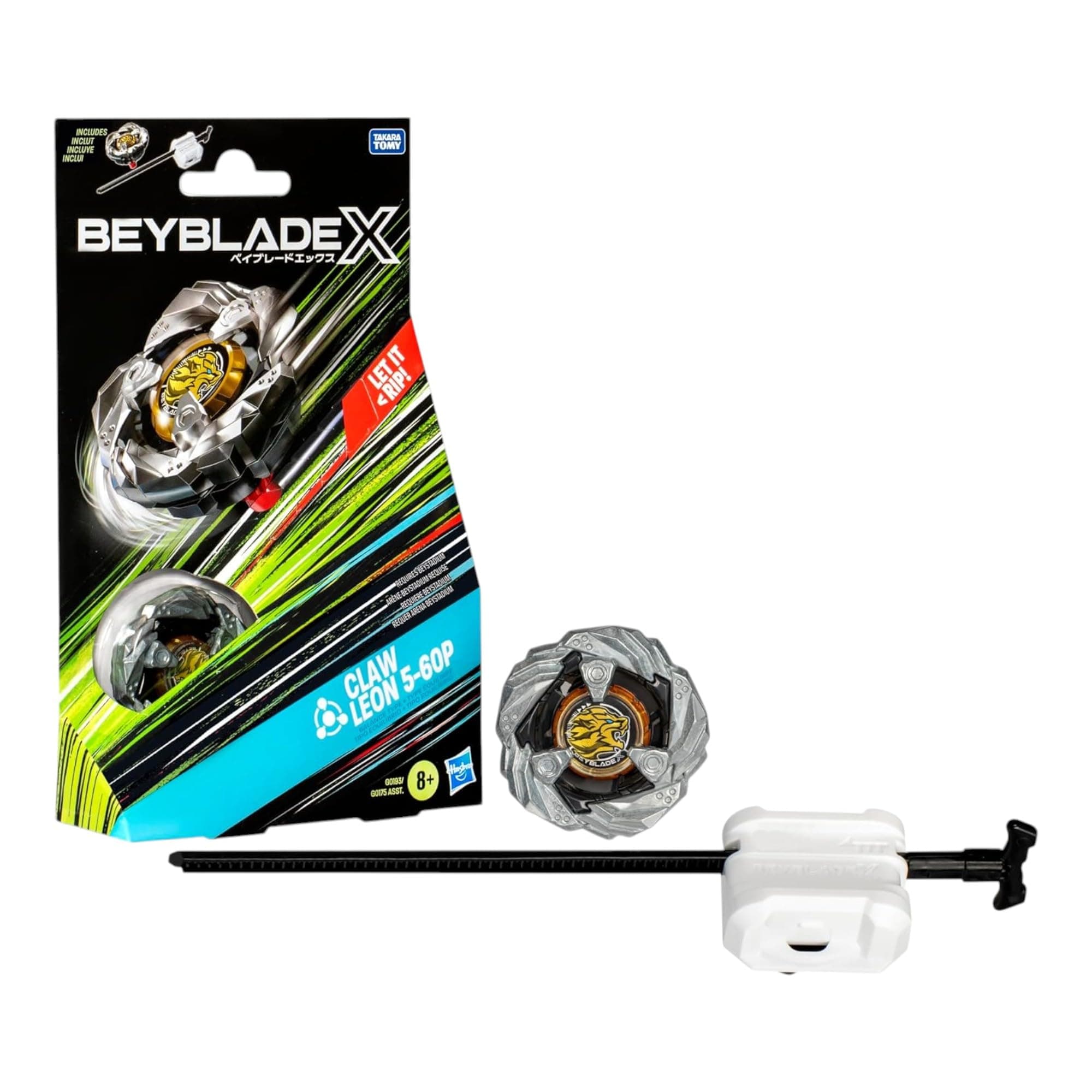 Beyblade X Claw Leon 5-60P Starter Pack Set with Balance Right Spinning Top and Launcher Battle Top Toy for Boys and Girls 8 Years Old