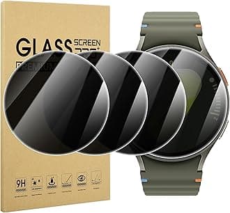 Suoman 4-Pack for Samsung Galaxy Watch 7/8 44mm (2024/2025) Tempered Glass Privacy Screen Protector, [Anti-peeping] 9H Hardness protective film ﻿