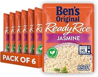 Ben's Original Uncle Ready Rice: Jasmine Rice (6 Pack), Ready to Heat 8.5 oz Pouches