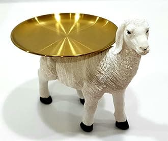 Silly Billy Home Décor of Sheep Figurine (which can be used for serving) for Occasions such as Eid Al Adha, Decorative Sculptures/Ornament, White (24 X 17 X 20.5cm).