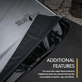 FrostGuard Sunshade for Car Windshield - Reflective Car Shades for Windshield, Blocks Damaging UV Rays - For Use on Front Window Exterior, Includes Security Flaps - Silver, Standard Size