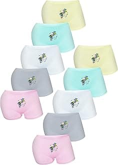 LOREZA ® 5/10 Girls Cotton Briefs Underwear with Different Motifs - Soft and Comfortable Material