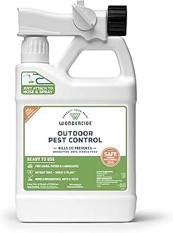 Outdoor Pest Control Spray with Natural Essential Oils - Mosquito, Ant, Insect Repellent, Treatment, Killer - Safe Around Pets Kids 32 oz