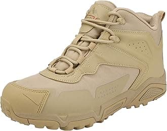 Men's Waterproof Hiking Boots, Lightweight Tactical Boots for Men, Mid Ankle Men's Hiking Boots for Trekking Trails, Outdoor Adventures Hiking