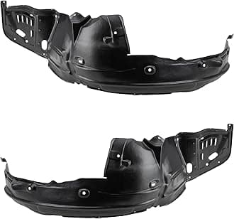 TRQ Front Inner Fender Liner Set Compatible with 2008-2012 Honda Accord HO1248131 HO1249131