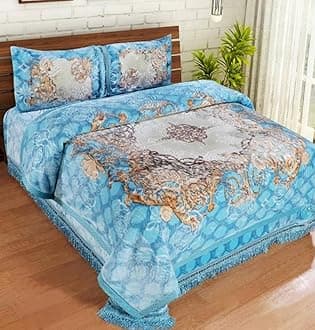 OMAJA HOME Modern Print King Size 2ply Super Soft Cloudy Blanket for Heavy Winter 5.4 kg with Fancy Bag Packing (Pack of 1) (Multi 8)