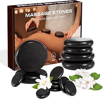 Hot Stone Massage Kit, 14 Pcs Hot Stone Massage Kit, Hot Stone Massage Rocks Basalt Massage Stones for Home Spa Warming Therapy Relaxing