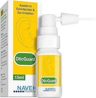 NAVEH PHARMA® Otic Guard Natural Ear Spray 3 in 1 Herbal-Oil Blend for Ear Infections & Pain, Itchy Ears Ear Wax Removal Kit Softener for Clogged Ear Relief and Swimmer’s Ear (15 ml)