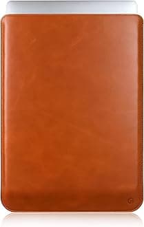Casemade Real Leather Laptop Sleeve for MacBook Pro & Air Fits 13, 14, 15 & 16 Inch - Genuine Full Grain Leather with Soft Wool Lining (13 inch - MacBook Air M1/M2/M3/M4/M5, Pro 2016-2023, Neo 2026)