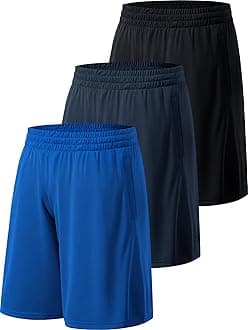 Men's Athletic Shorts with Pockets and Elastic Waistband Quick Dry Activewear Workout Shorts for Men