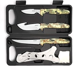GVDV Hunting Knife Set - Deer Field Dressing Kit, Game Processor Set With Gut...