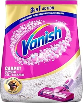 Vanish Carpet Cleaner, Oxy Action Powder for Large Area Cleaning, Removes 5X More Dirt, 650g