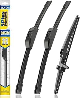5 PLUS® Silicone Windshield Wipers Replacement for 2003 2004 2005 2006 2007 2008 2009 Toyota 4Runner Wiper Blades(Set of 3),Automotive Replacement Windshield Wiper Blades For My Car-22"/20"/12"
