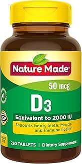 Nature Made Vitamin D3, 2000 IU, 220 Tablets