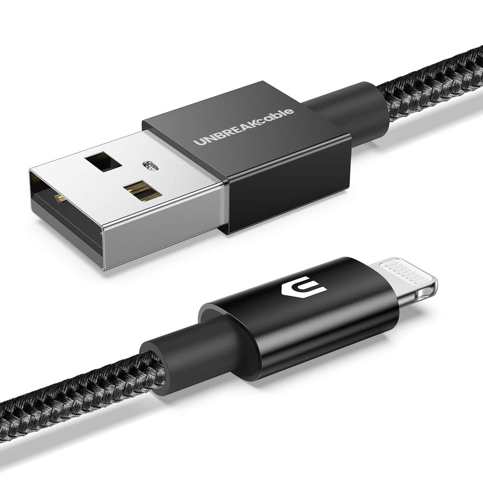 iPhone Charger Cable [6.6ft/2m, Upgraded C89 Apple MFi Certified] Nylon Braided Apple Charger USB Fast Charging Lightning Cable for iPhone 11 Pro Xs Max XR X 8 7 6s 6 SE 2020 iPad-Black