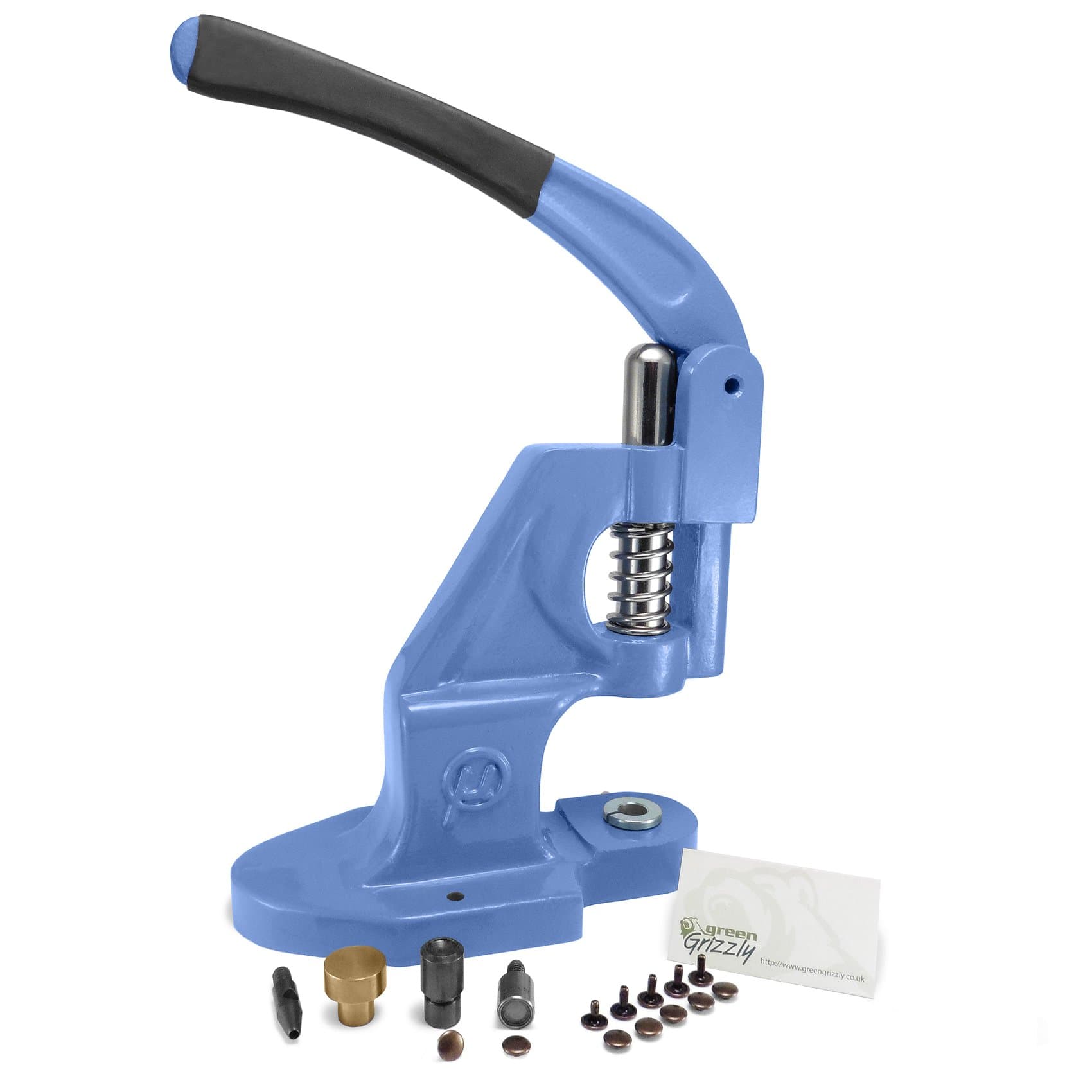 Green Grizzly Starter Set 9 mm Double Cap Rivets - Hand Press, Tool and Initial Supplies S027-9 mm Antique