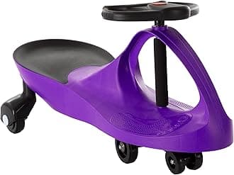 Wiggle Car Ride on Toy - No Batteries, Gears, or Pedals - Just Twist, Swivel, and Go - Outdoor Ride Ons for Kids 3 Years and Up by Lil' Rider (Purple) Large