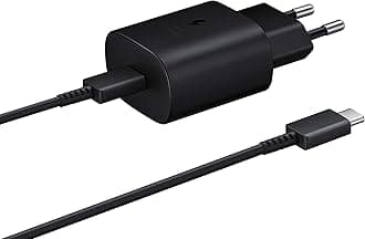 Samsung Original 25W Travel Adapter + USB C to C Cable, Black