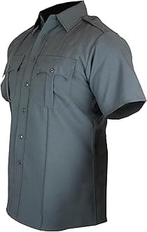 First Class 100% Polyester Short-Sleeve Men's Uniform Shirt Navy Blue