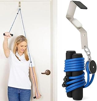 Vive Shoulder Pulley Over Door Rehab Exerciser For Rotator Cuff Rehab Arm Rehabilitation Exercise System For Frozen Shoulder Physical Therapy Flexibility Stretching Strengthener Range Of Motion Blue