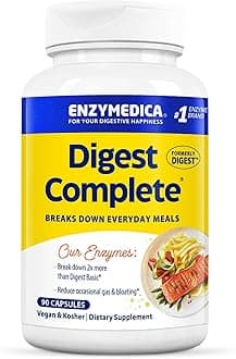 Enzymedica Digest, Full-Range, Everyday Digestive Enzymes, Offers Fast-Acting Gas & Bloating Relief, 90 Count