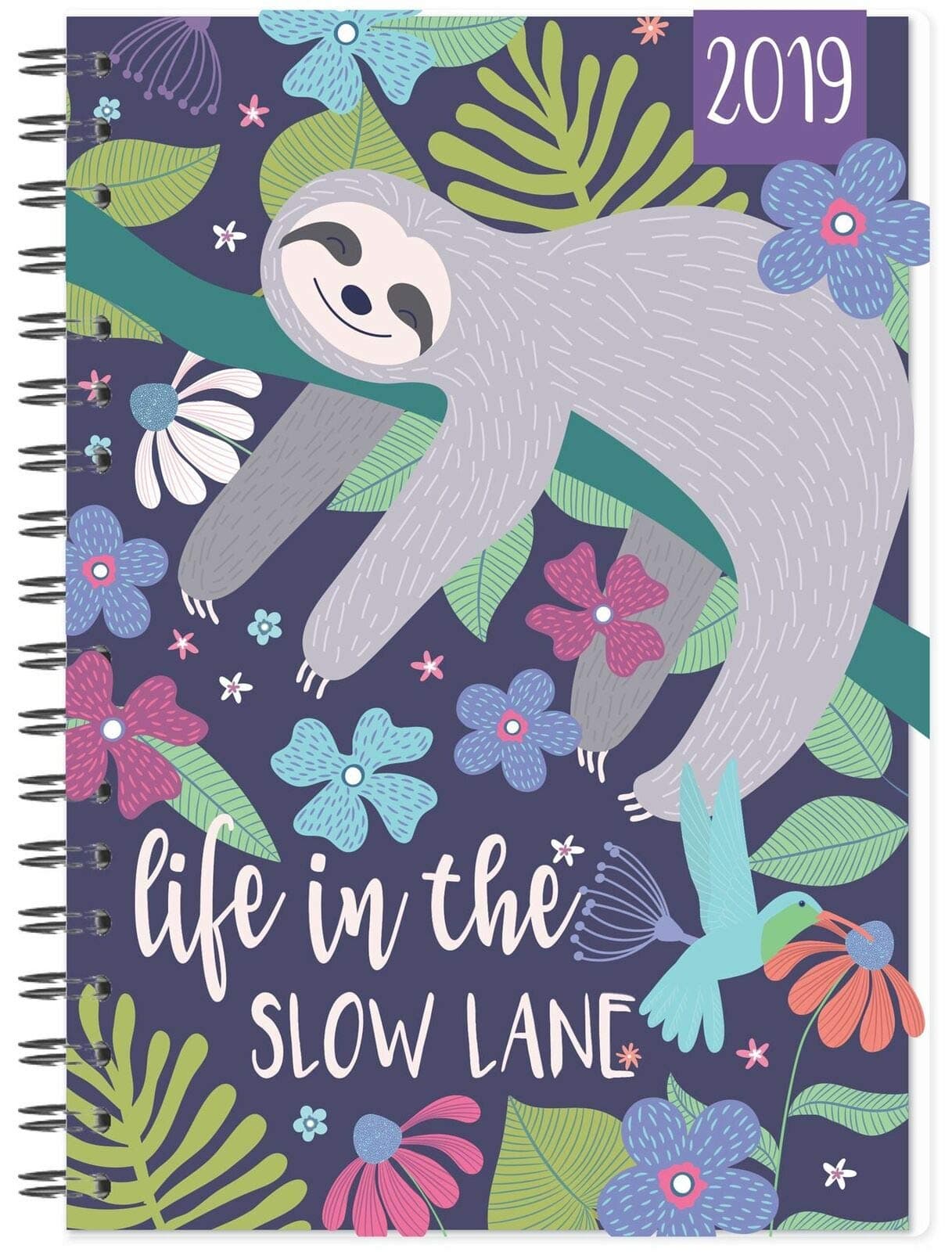 2019-2020 A5 Academic Week to View Mid Year Diary Wiro/Spiral PVC Cover (A5 Sloth)