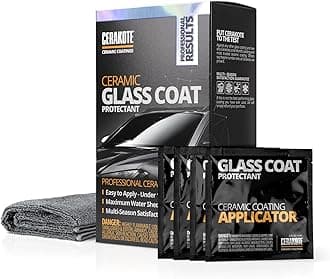 CERAKOTE® Ceramic Glass Coat Protectant - Hydrophobic Automotive Rain Repellant, Long-Lasting and Durable Ceramic Coating, Quick and Easy Application