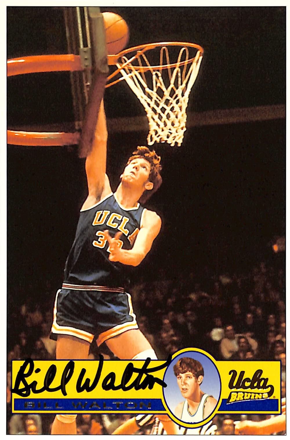 Bill Walton Signed Basketball Card BAS
