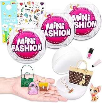 Zuru 5 Surprise Mini Brands Fashion Mystery Set - 3 Pack Series 1 Toys Bundle With Tattoos, More |