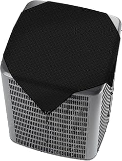 Windscreen4less 28"x28" A/C Unit Cover Winter Waterproof Air Conditioner Compressor Condenser Cover with Bungee Cords for Outside