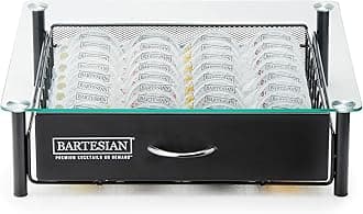Bartesian Clear Glass Compartmental Capsule Storage Drawer