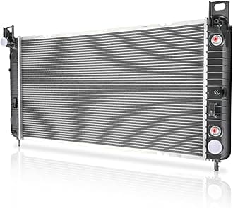34 inch Core Radiator Cooling Assembly Compatible with Silverado Sierra Yukon Tahoe Suburban Escalade Avalanche H2 4.3L 4.8L 5.3L 6.0L 6.2L MPN2423