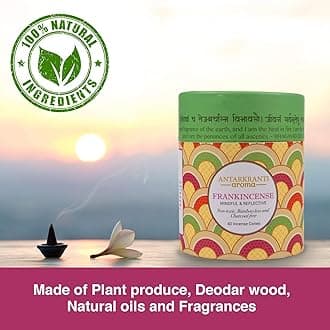 Antarkranti Dry Dhoop Incense Cones Frankincense (Pack of 2) (Charcoal Free)