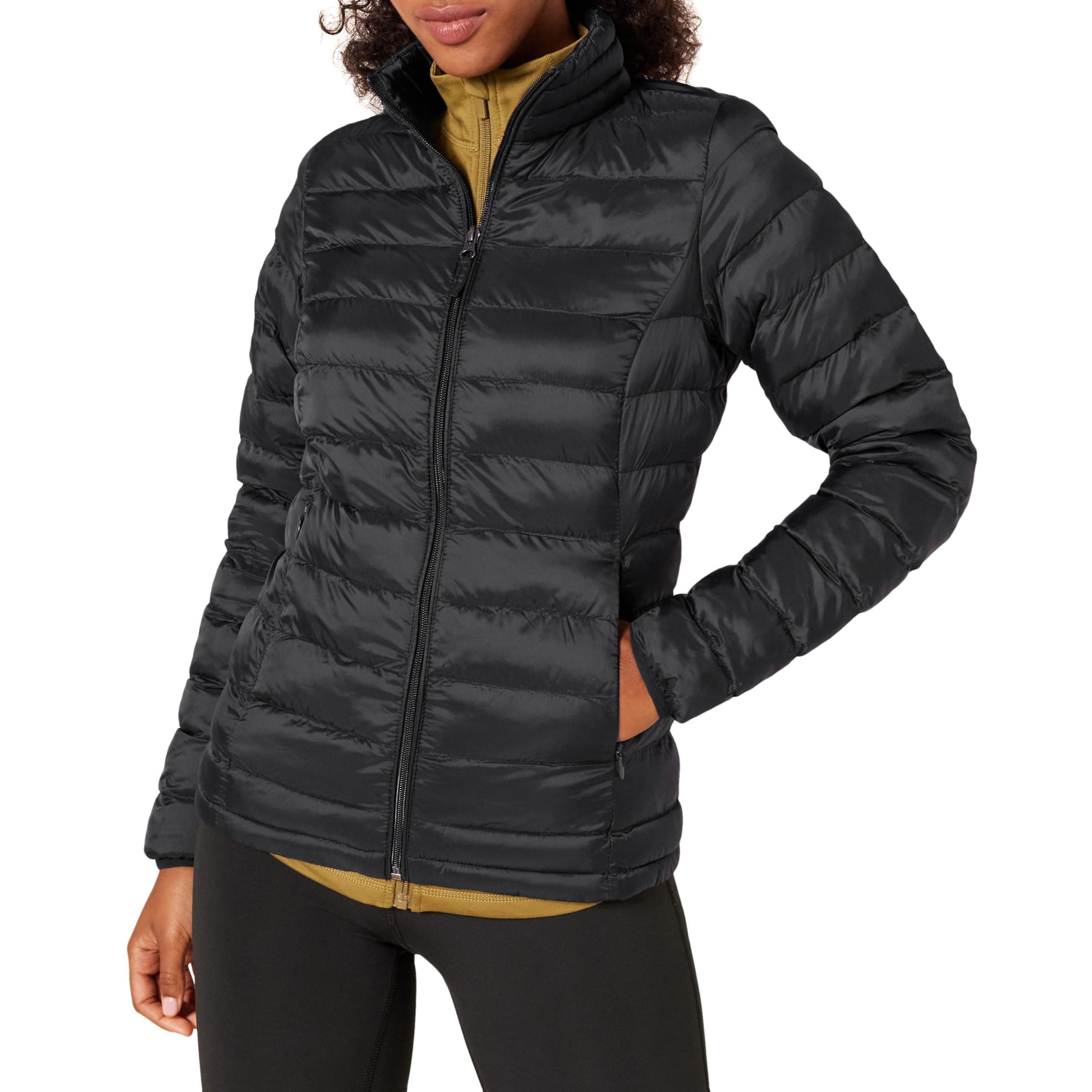 Amazon Essentials Women's Lightweight Long-Sleeve Water-Resistant Packable Puffer Jacket (Available in Plus Size)