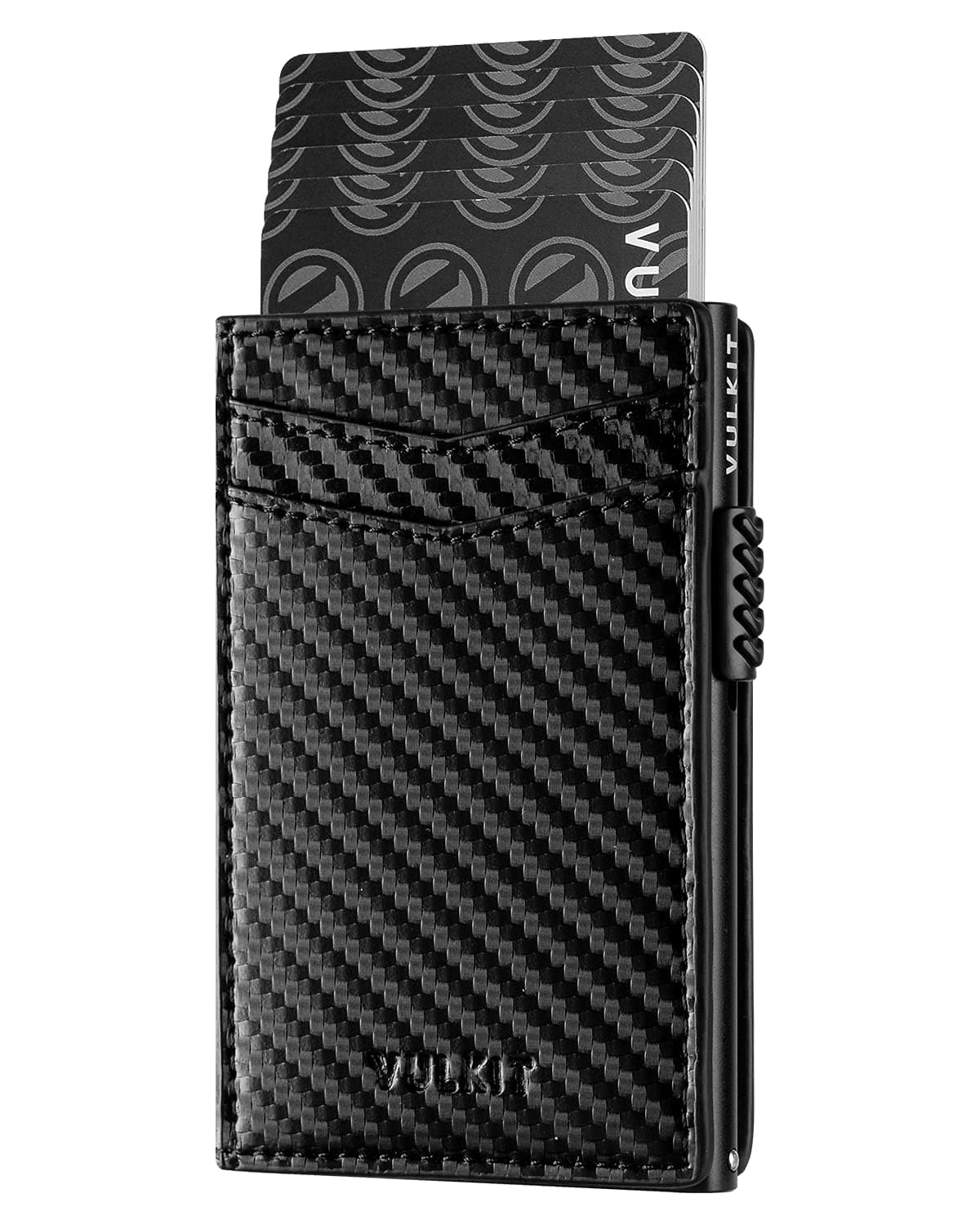 Credit Card Holder Leather Card Wallet RFID Blocking Automatic Pop Up Business Card Case for Cards & Notes