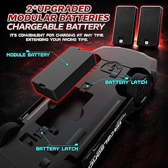 LFOLUSU Remote Control Car RC Drift Car 1:16 Scale 4WD RC Car with LED Lights 2.4GHz 30km/h RTR High Speed Racing Sport Toy Car for Adults Boys Girls Kids Gift 2Pcs Rechargeable Battery