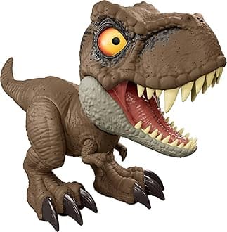 Jurassic World Roar Command Tyrannosaurus Rex Dinosaur Figure Toy, Record and Play Dino Speak T-Rex, Tail-Activated Attack & Roar