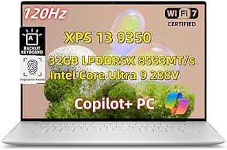 2025 NewestDell XPS 13 9350 Business Laptop AI Copilot+ PC (13.4" FHD+ 120Hz, Intel Core Ultra 9 288V AI NPU, 32GB 8533MT/s RAM, 2TB SSD), Backlit KB, Light Weight + Ultra Thin, Wi-Fi7, Win 11 Pro