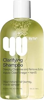 4U by Tia Clarifying Shampoo for Curly, Coily, Kinky 3A-4C hair - Apple Cider Vinegar For Clean, Refreshed Hair - Sulfate-Free Paraben-Free Formula remove build-up - 13 fl. Oz