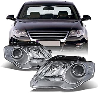 AKKON - Fits 2006-2010 VW Passat Model Projector Headlights Left Driver + Right Passenger Head Lamp Pair Set