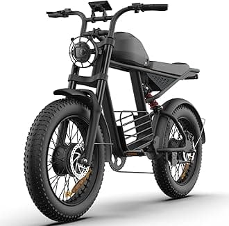 SpeedWind Retro Electric Bike for Adults,1000W-1600W(Peak Power) E Bike for Adults,35MPH Electric Dirt Bike, 20" Fat Tire Adult Electric Bicycle with 48V 18.9AH Battery, 7 Speed E Bikes