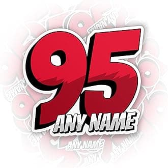 Custom Racing Number Stickers Personalized Racing Name Number Stickers Decals Vinyl Die-Cut Sticker for Hard Hat Laptop Water Bottle Phone Case Stickers Merchandise Decor Decal Stuff Gift Idea for